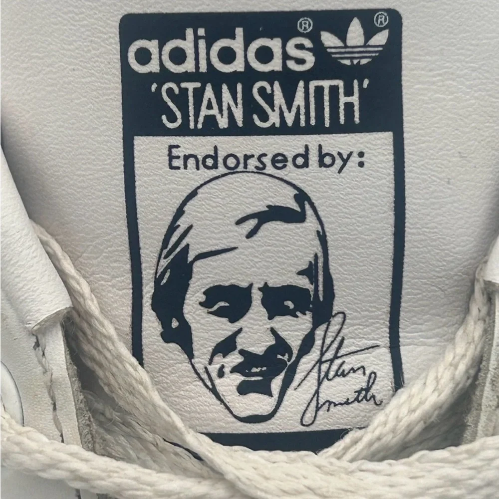 Adidas Stan Smith Kids 4.5 White Leather Sneakers Preowned Womens 6.5 Unisex